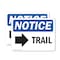 Signmission Trail (Right Arrow) Sign With Symbol, 7 in W x Rectangle, Vinyl Decal OS-2PACK-NS-D-57-L-18711 - alternate 1